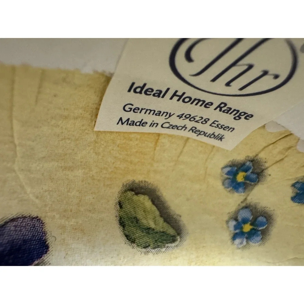 Vintage Ideal Home Range Heart Shaped Papier Mache Floral Trinket Box Czech